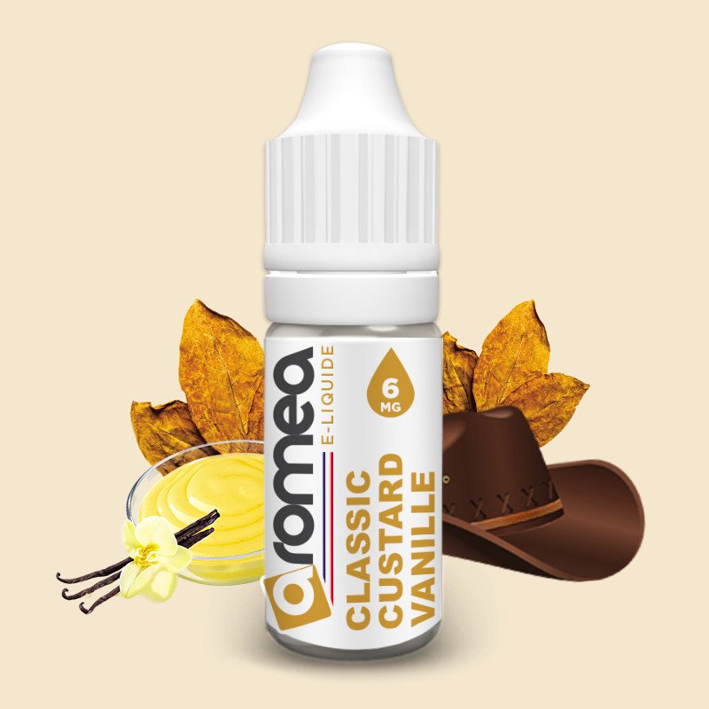 [E2G-90-01] E-liquide Classic Custard Vanille 10ml - Aromea (0 mg)