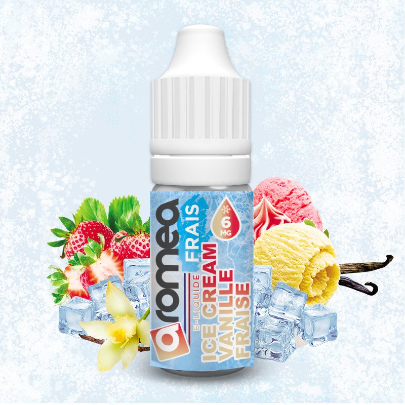 E-liquide Ice cream Vanille/Fraise 10ml - Aromea FRAIS